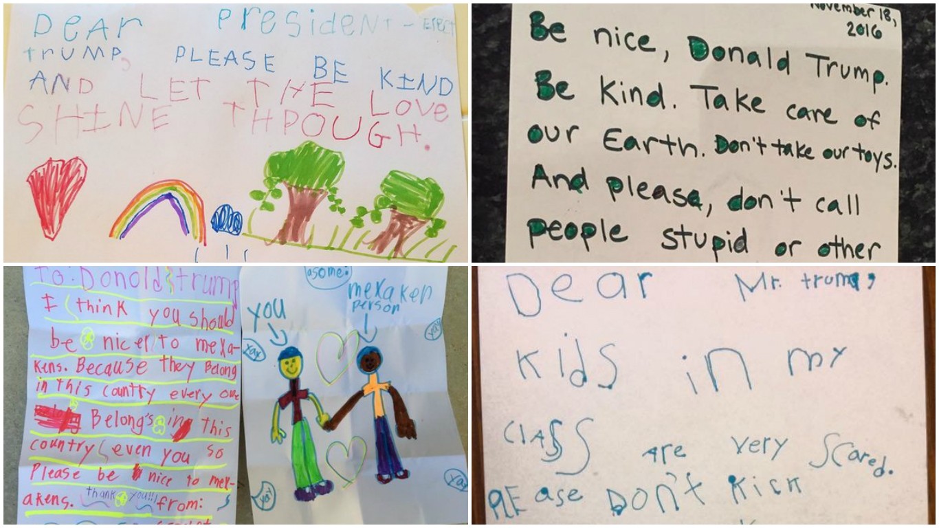 Cartas escritas por crianças (Foto: Reprodução Facebook)