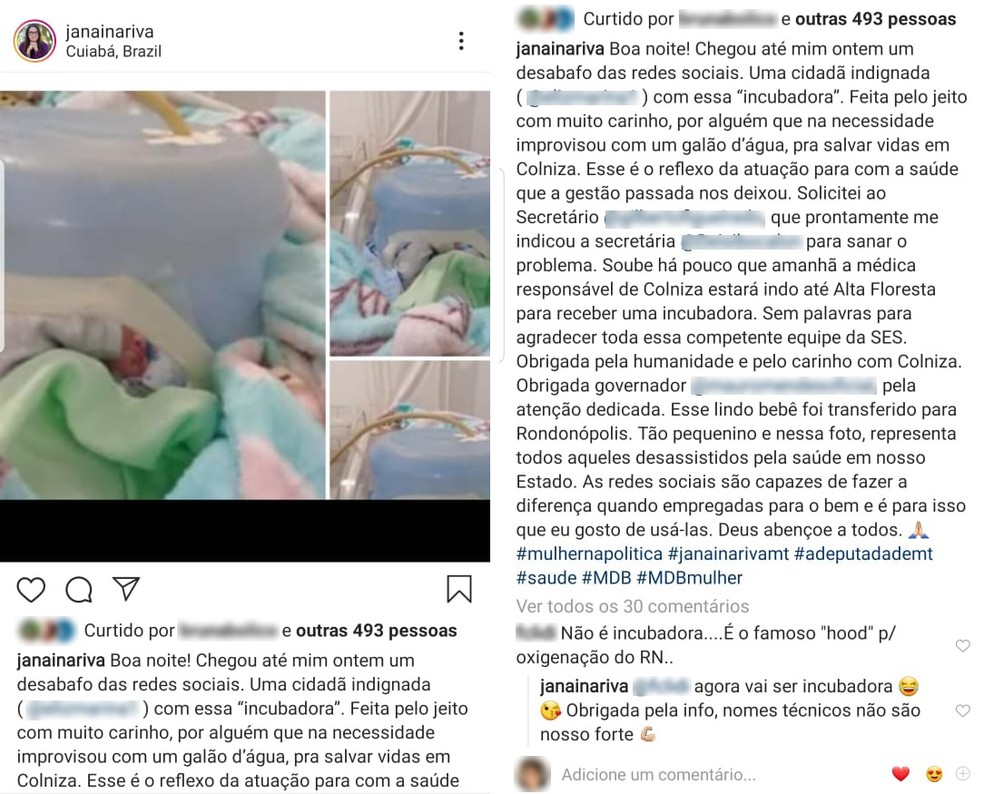 Janaina Riva postou imagem em rede social — Foto: Facebook/ Reprodução