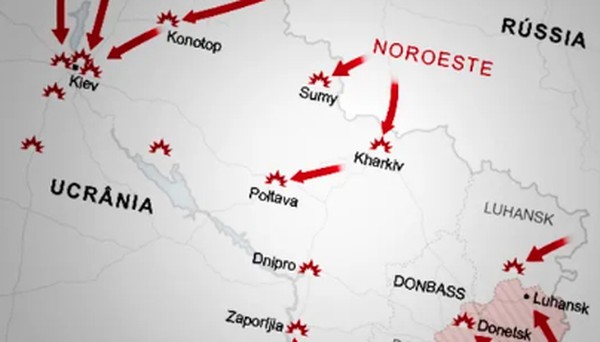 O conflito por mapas, fotos e vídeos revelam evolução dia a dia dos combates entre Rússia e Ucrânia.