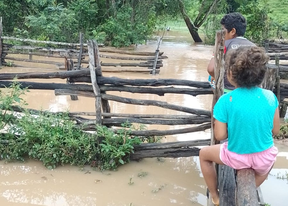 Chuvas dificultam acesso a povoados — Foto: Divulgação /Prefeitura de Santa Filomena