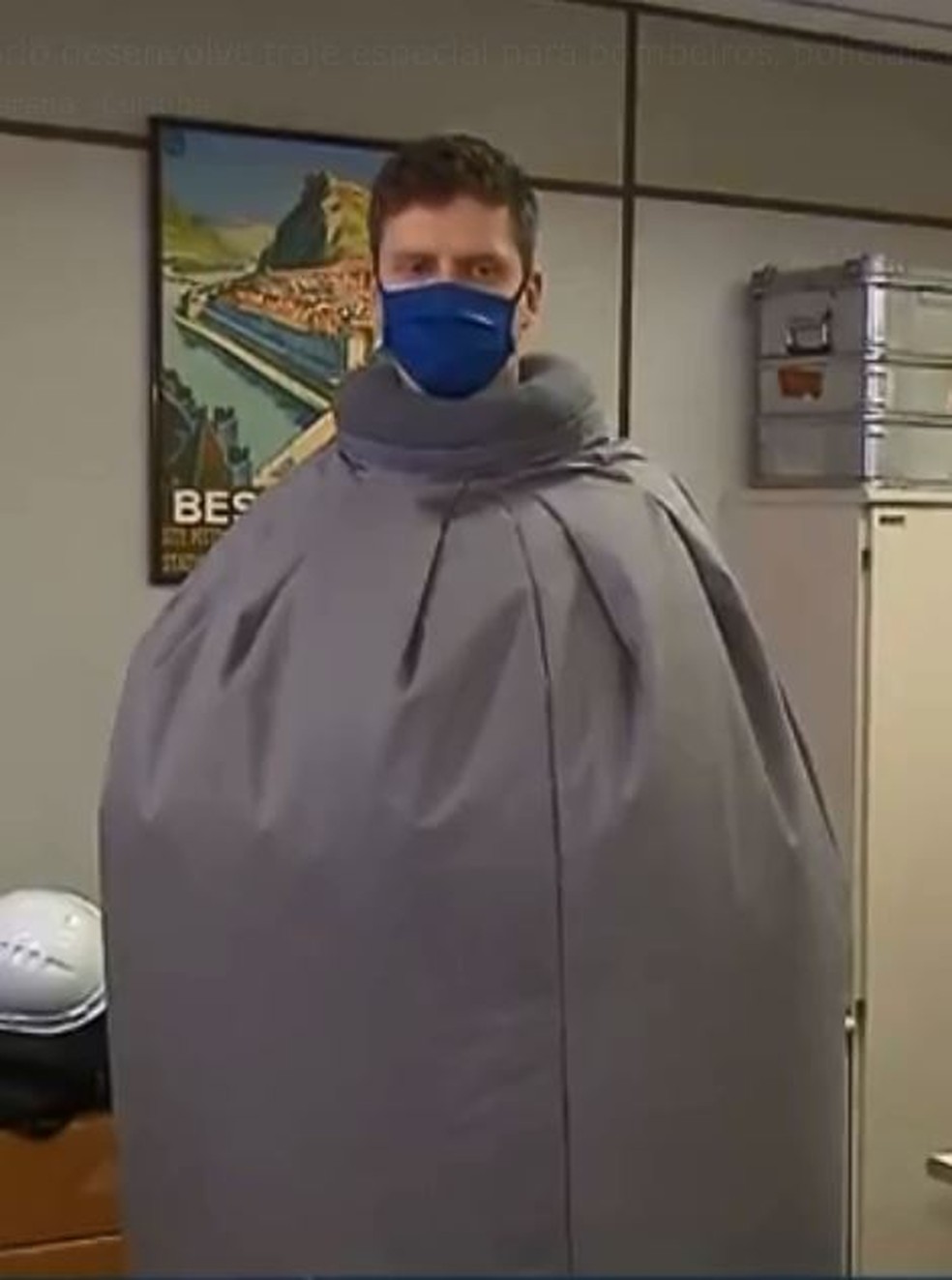 Conforme os pesquisadores, a capa protetora custa R$ 60 e o objetivo é desenvolver um gerador de ozônio mais barato — Foto: Gil Bermudes/RPC