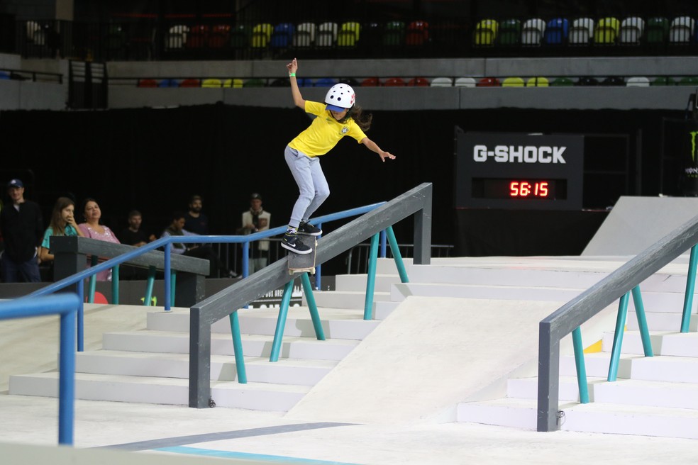 Rayssa Leal disputarÃ¡ a segunda final em uma semana â€” Foto: Julio Detefon