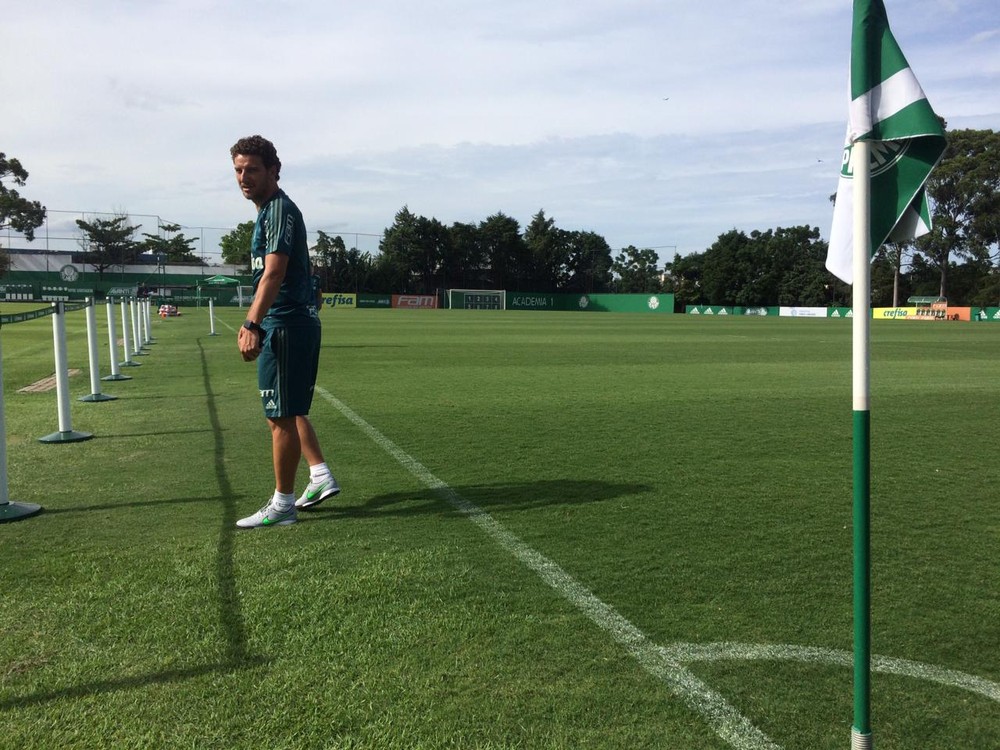 Elano faz estágio com a comissão técnica do Palmeiras e trabalha na Academia