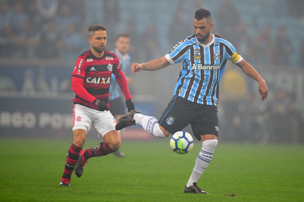 O Grêmio, de Maicon, enfrenta o Flamengo na quarta, às 21h45 (Foto: Wesley Santos/Agência PressDigital )
