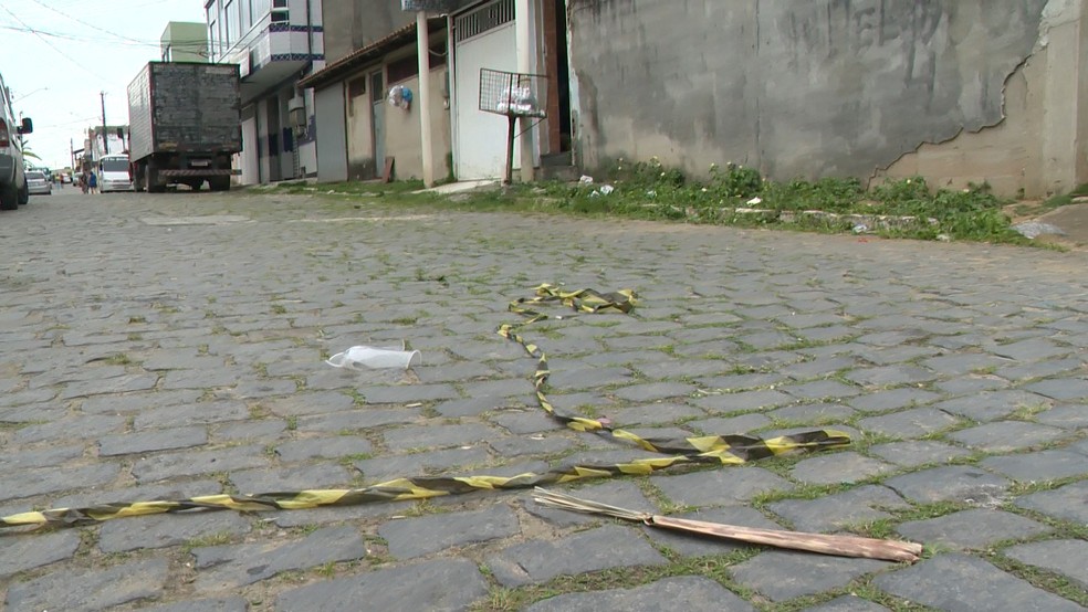 Rua onde jovem de 19 anos foi morto a tiros em Vila Garrido, Vila Velha, ES— Foto: Reprodução/TV Gazeta