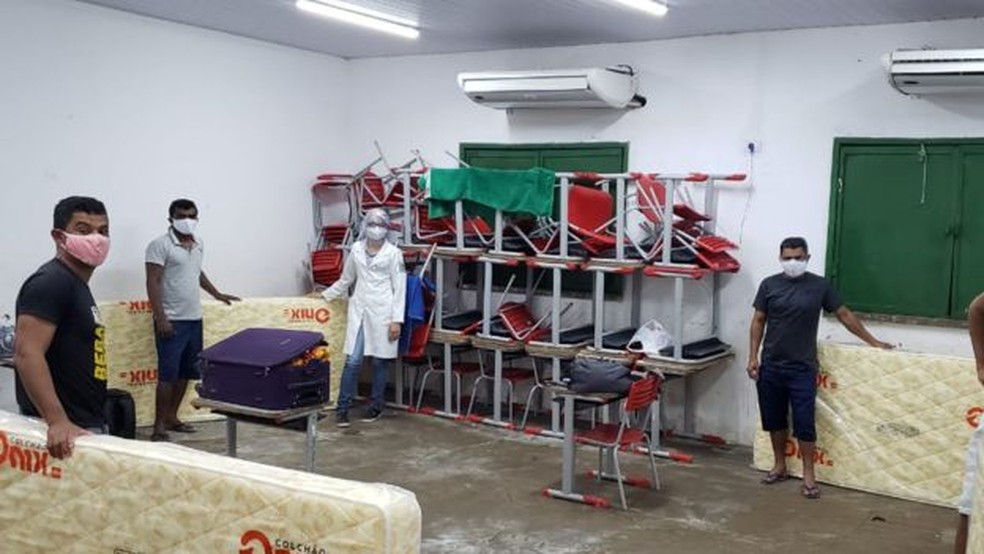 Ideia partiu dos próprios migrantes que estavam voltando ao Piauí — Foto: Secretaria da Saúde de Aroazes/Divulgação