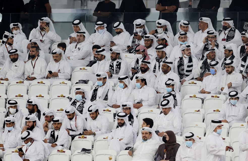 Al Thumama recebeu torcedores de Al Sadd e Al Rayyan nesta sexta — Foto: Reuters