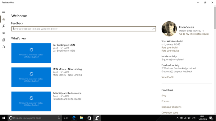 Windows 10 Build 14366 foi lançada com foco em correção de bugs (Foto: Reprodução/Elson de Souza)
