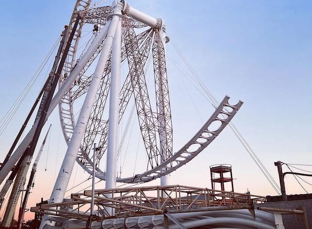 A estrutura de mais de mil toneladas de aço terá 91 metros de altura e se chamará Roda São Paulo (Foto: Divulgação)