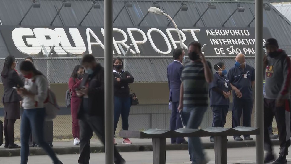 Aeroporto de Guarulhos  — Foto: Reprodução/TV Globo