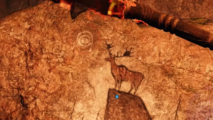 Far Cry Primal: logotipo da Ubisoft gravado em pedra (Foto: Reprodução/YouTube)
