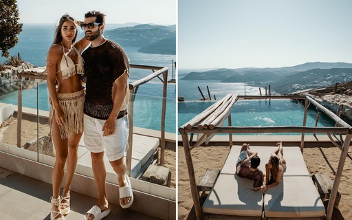 Alok e Romana Novais curtem resort na Grécia com diária que pode chegar a R$ 40 mil