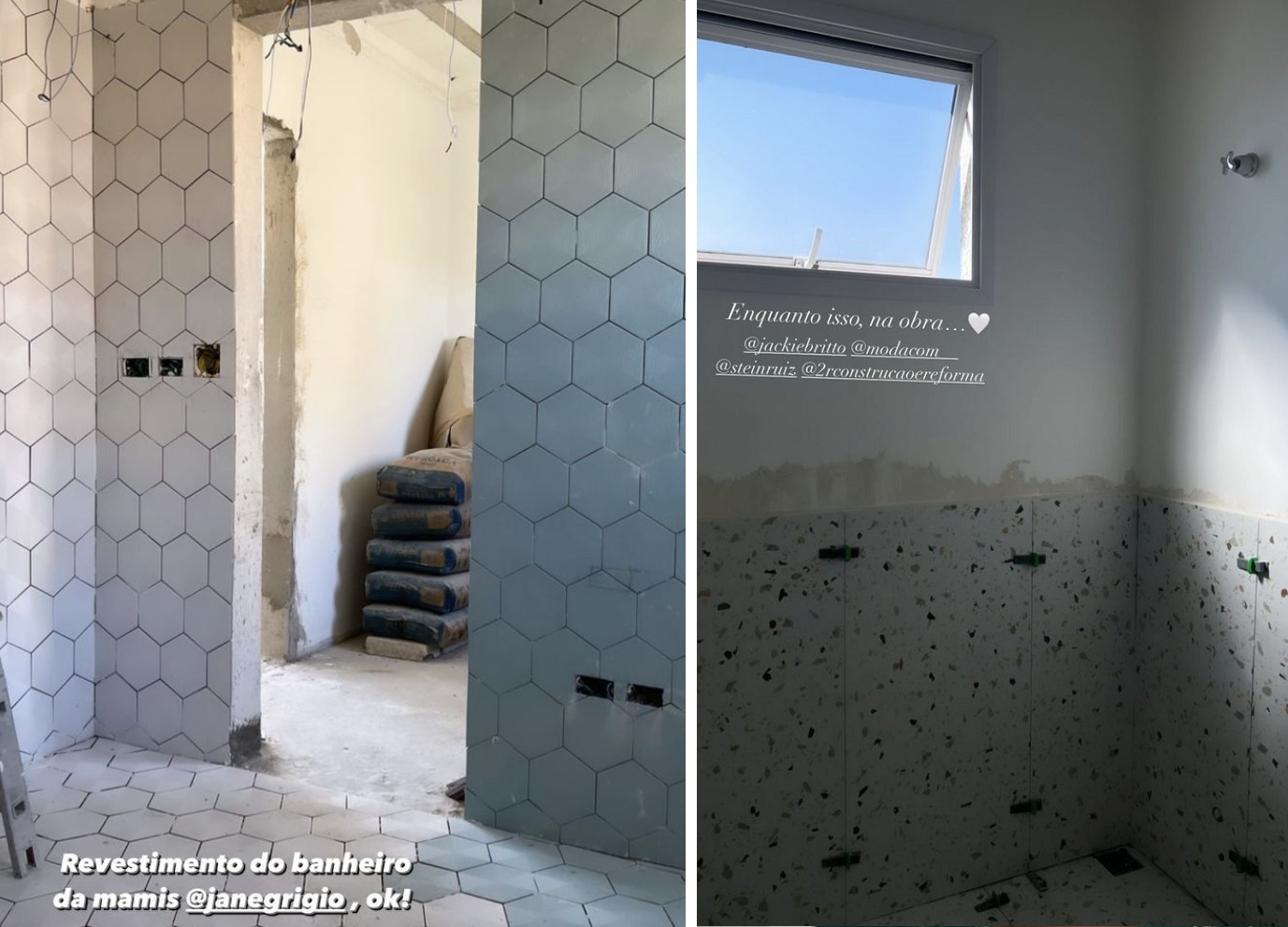 Detalhes dos banheiros da nova casa de Giovanna Grigio — Foto: Reprodução/Instagram
