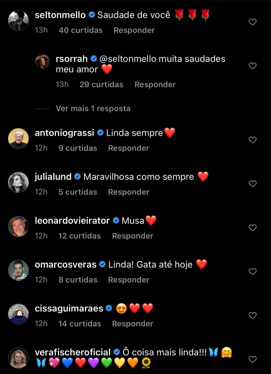 Renata Sorrah postou lembrança no Instagram e recebeu elogios de amigos famosos (Foto: Instagram/ Reprodução)