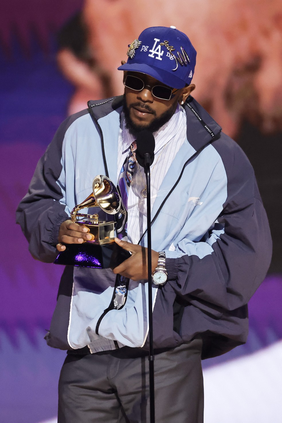 Kendrick Lamar ganha Grammy 2023 — Foto: KEVIN WINTER / GETTY IMAGES NORTH AMERICA / Getty Images via AFP