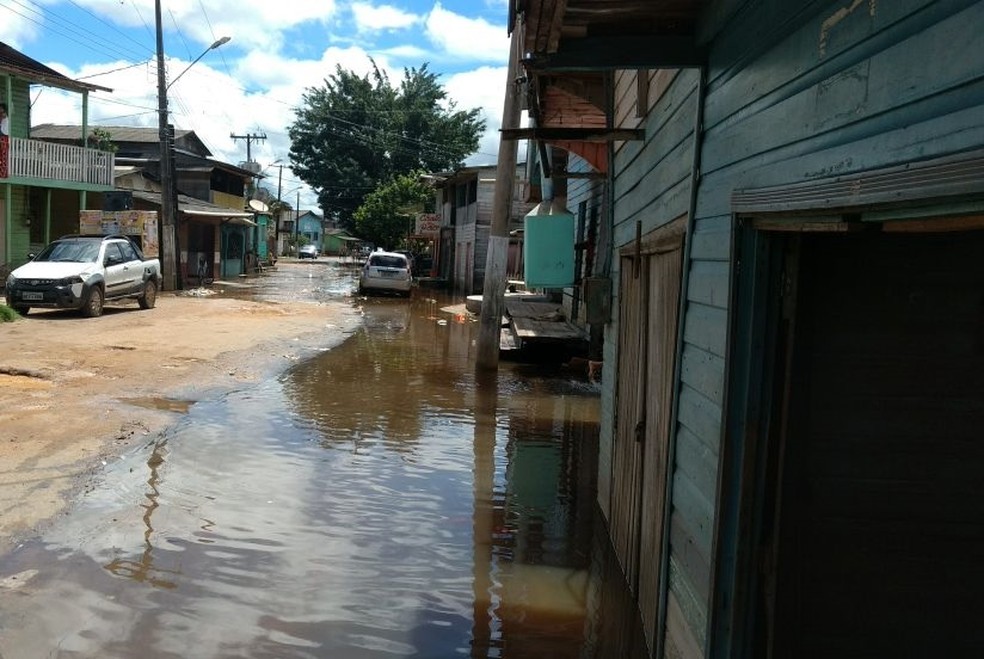 Enchente comeÃ§ou a ser registrada desde domingo (13), no Sul do AmapÃ¡ (Foto: Defesa Civil Estadual/DivulgaÃ§Ã£o)