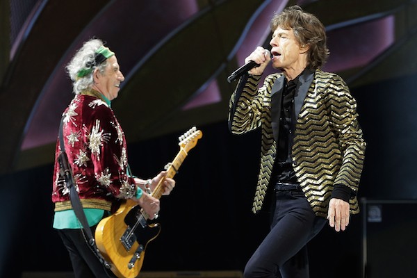 Mick Jagger e Keith Richards durante uma apresentação dos Rolling Stones (Foto: Getty Images)