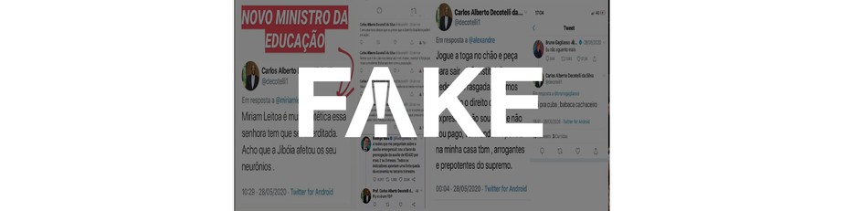 E Fake Que Novo Ministro Da Educacao Fez Posts No Twitter Com Ofensas A Miriam Leitao Bruno Gagliasso E Ministros Do Stf Fato Ou Fake G1
