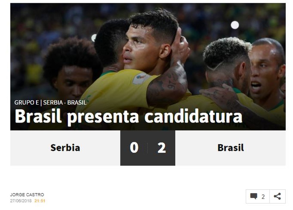 As Brasil x Sérvia (Foto: Reprodução)