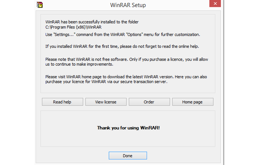 Tela possui atalhos para informações úteis sobre o WinRAR (Foto: Reprodução/WinRAR) — Foto: TechTudo