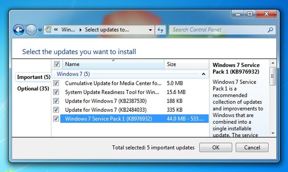 win 7 service pack download