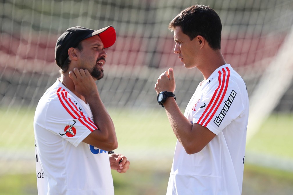 Mauricinho foi auxiliar de Barbieri no profissional do Flamengo entre abril e setembro de 2018 — Foto: Gilvan de Souza/Flamengo