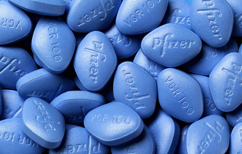 Viagra foi aprovado pela FDA nos EUA em 27 de marÃ§o de 1998 â€” Foto: HO/AFP