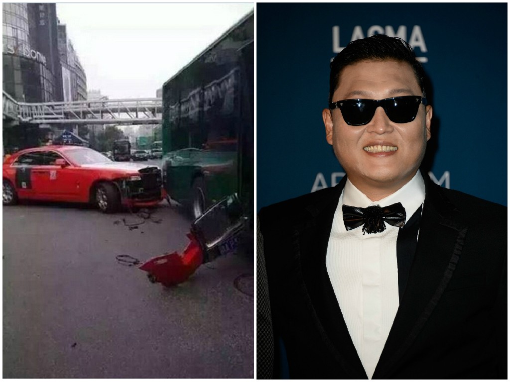 Acidente de carro de Psy (Foto: Reprodução/Getty Images)