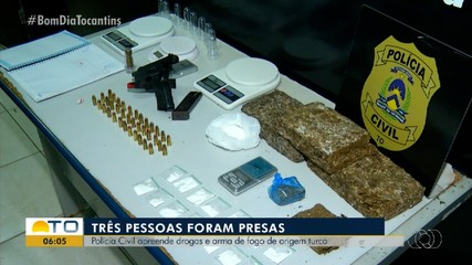 Três pessoas são presas suspeitas de tráfico de drogas em Palmas