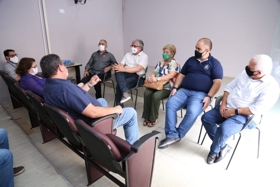 Reunião entre a Prefeitura de Belém e os clubes da capital — Foto: Reprodução/Twitter
