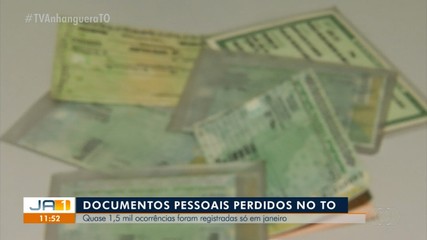 Quase 1,5 mil tocantinense registraram ocorrências de perda de documentos só em janeiro