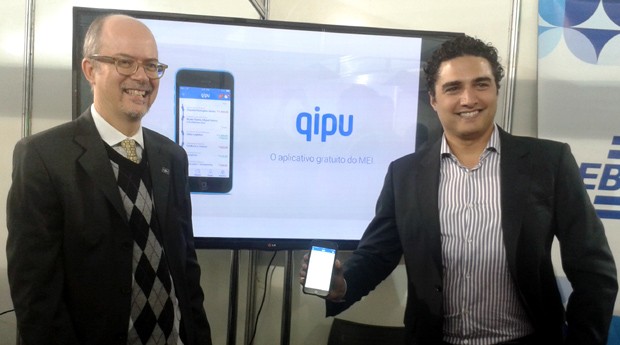 Luiz Barretto e Romero Rodrigues no lançamento do Qipu, em São Paulo (Foto: Isabela Moreira)