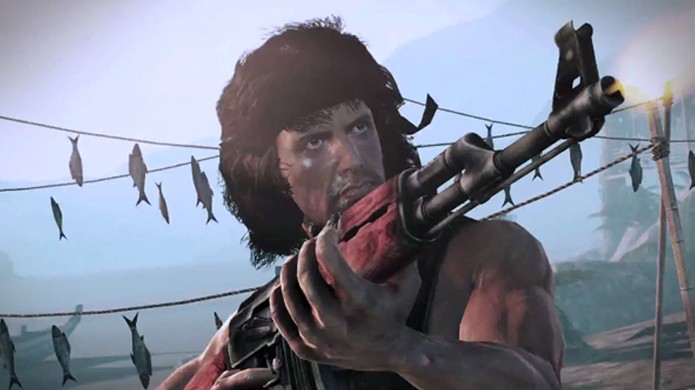 Até Rambo parece entediado nesse jogo e ele está disparando com uma AK-47 (Foto: Game Informer)