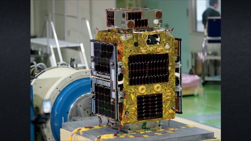 Satélite Elsa-D em fase de testes antes do lançamento (Foto: Astroscale via BBC News)