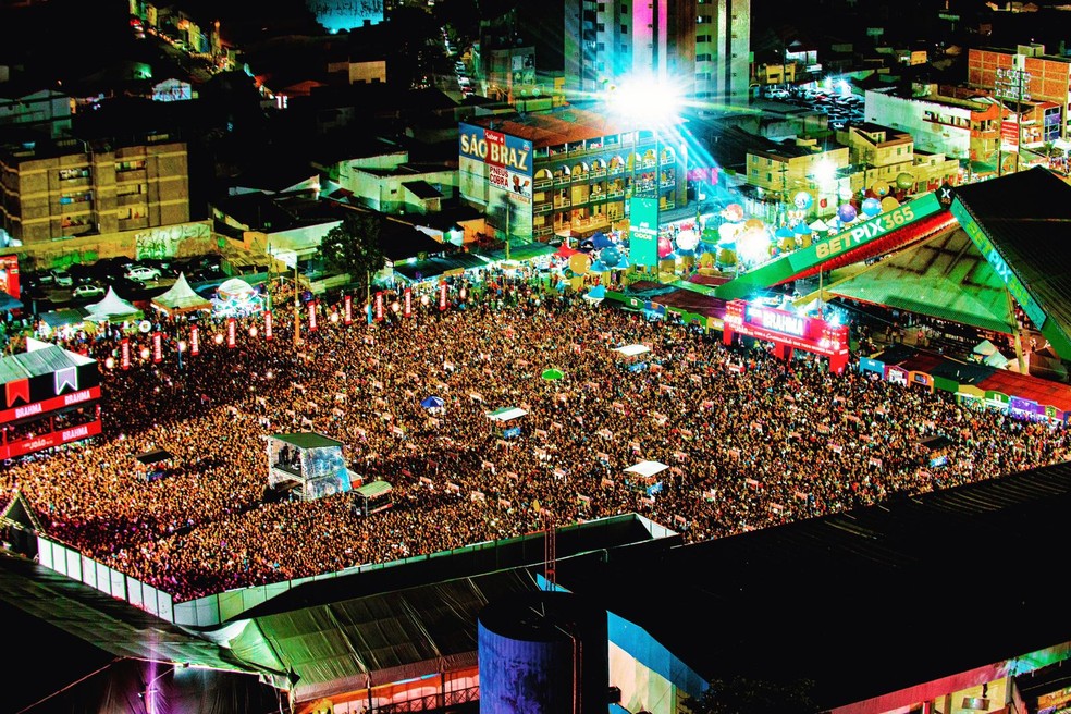 Parque do Povo lotado no show de Gusttavo Lima no São João 2022 de Campina Grande — Foto: Emanuel Tadeu / PMCG