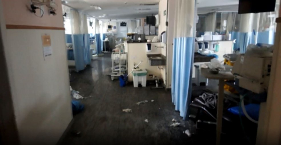 Fotos mostram situaÃ§Ã£o do Hospital Badim apÃ³s incÃªndio â Foto: ReproduÃ§Ã£o