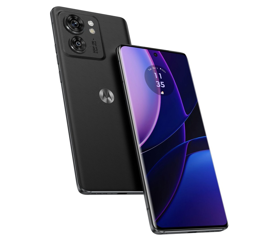 Motorola Edge 40 possui câmera dupla, corpo fino e acamento premium — Foto: Divulgação/Motorola
