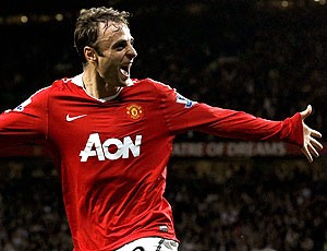 Berbatov comemora gol do Manchester United