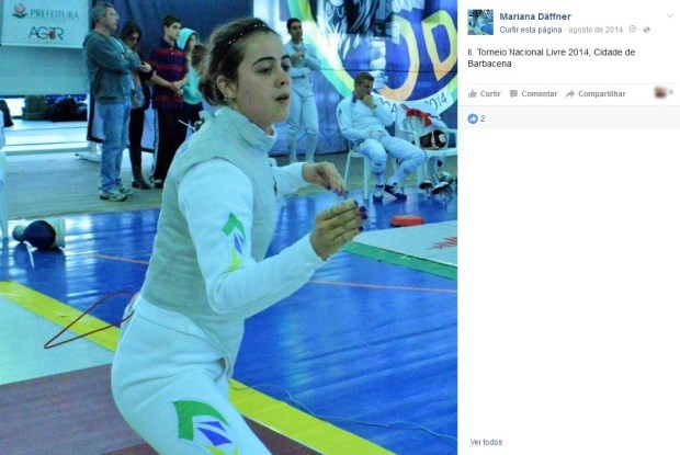 Mariana Daffner é bicampeã sul-americana de esgrima (Foto: Reprodução/Facebook)