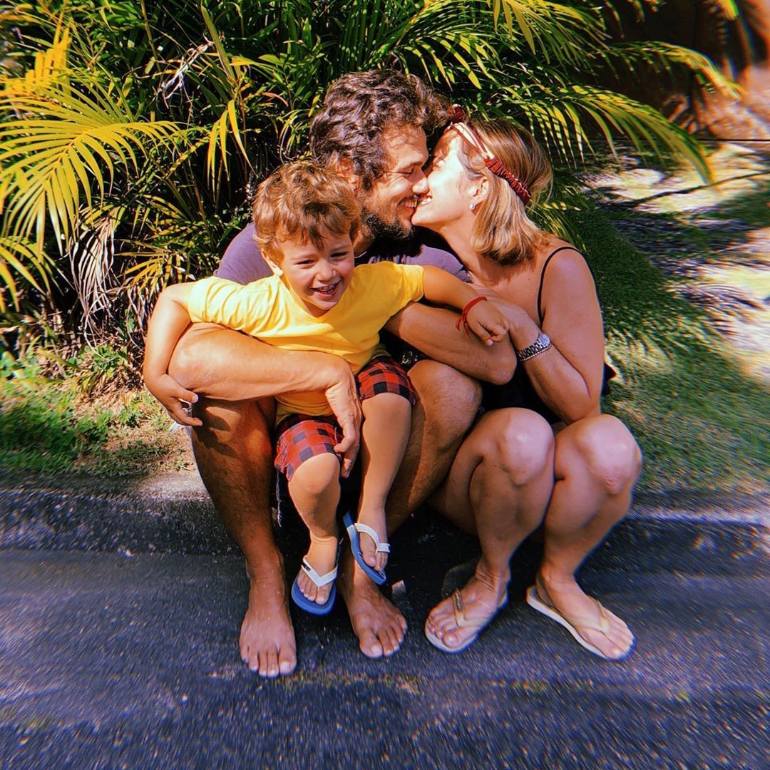 Bruno Ferrari, Paloma Duarte e o pequeno Antonio, de três anos (Foto: Reprodução/Instagram)