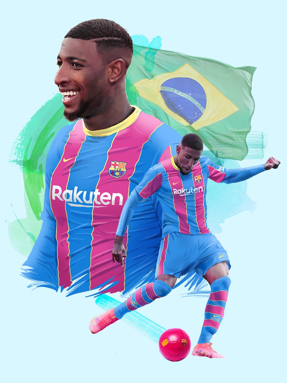 Barcelona confirma a chegada do lateral-direito Emerson Royal na próxima temporada — Foto: Divulgação / Barcelona FC