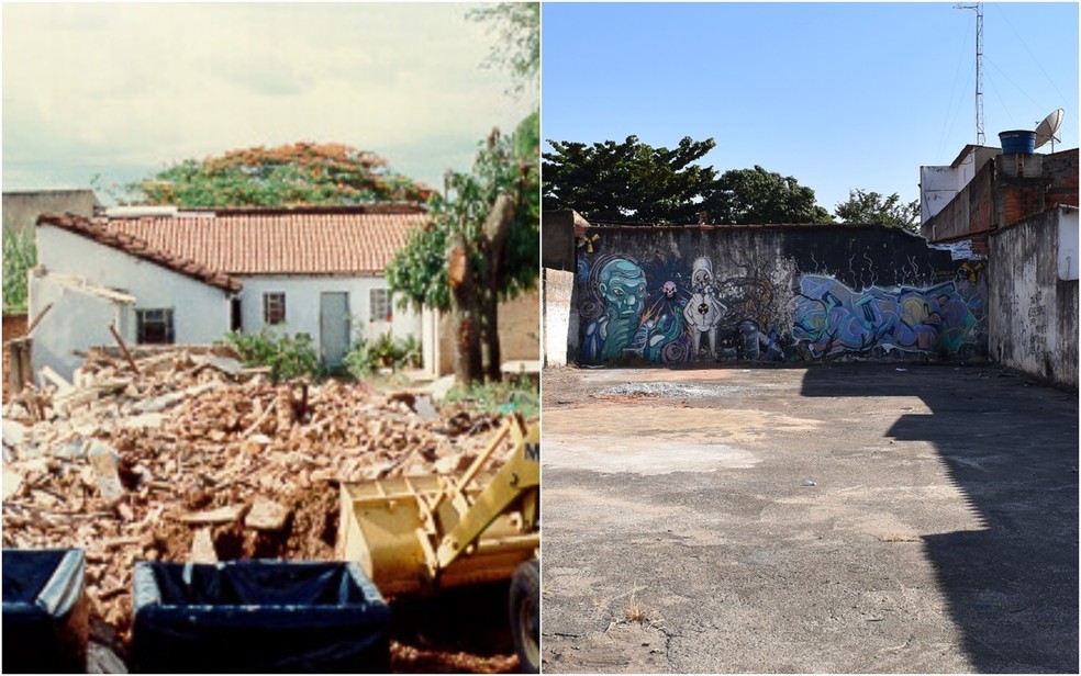 Equipamento com césio-137 foi aberto em casa na Rua 57, no Centro de Goiânia (Foto: (Divulgação/ Cnen)  (Paula Resende/G1))