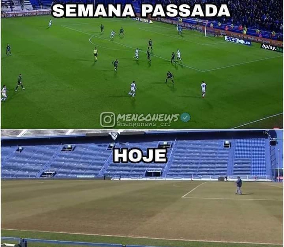 Em pouco tempo o gramado do Jos&eacute; Amalfitani teve uma queda brusca de qualidade &mdash; Foto: Reprodu&ccedil;&atilde;o