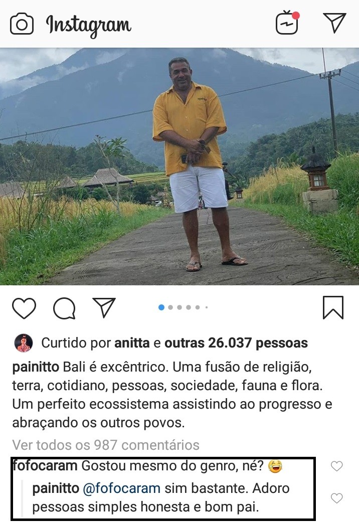 Pai de Anitta (Foto: Reprodução/Instagram)
