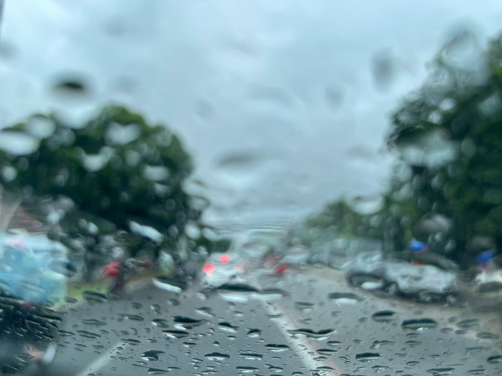 Chuva em Natal — Foto: Larissa Cavalcante/Inter TV Cabugi