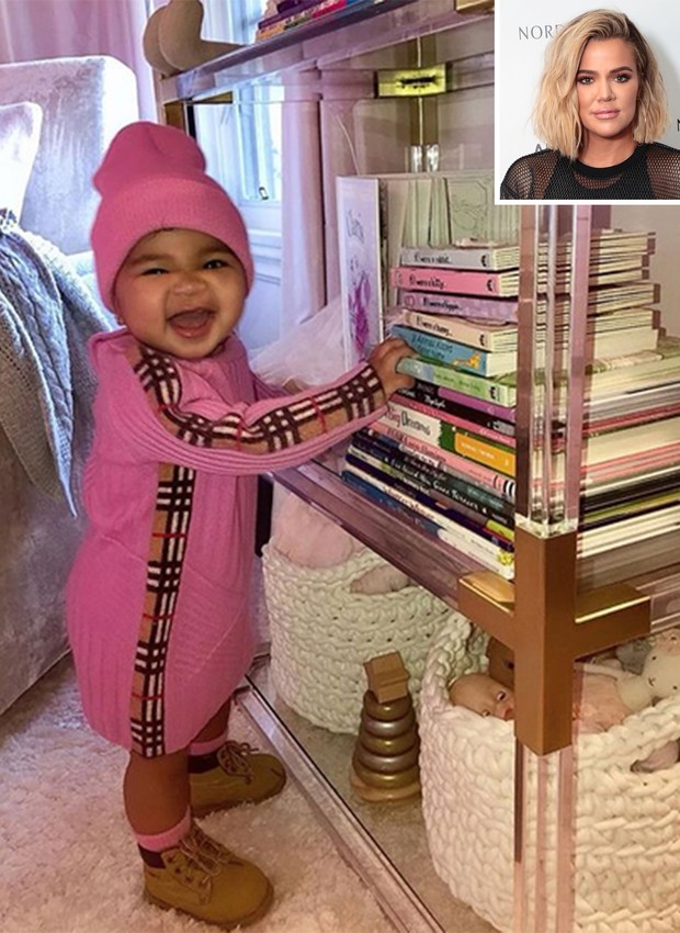 True, filha de Khloé Kardashian, completa 10 meses. Para celebrar a data, a mamãe postou uma foto que exibe um pedaço do quartinho de bebê (Foto: People/ Reprodução)