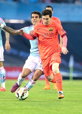 Messi, Celta X Barcelona (Foto: Agência AP)