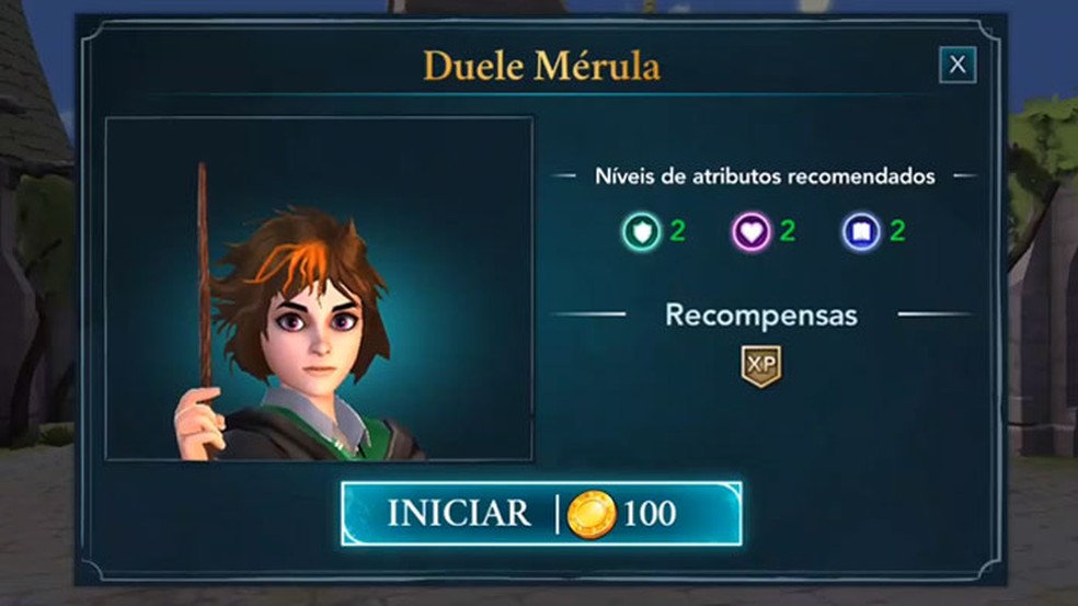 Obtenha os atributos recomendados antes de participar de um duelo em Harry Potter: Hogwarts Mystery (Foto: Reprodução/Tais Carvalho)