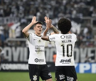 Jogadores do Corinthians comemoram | Reprodução