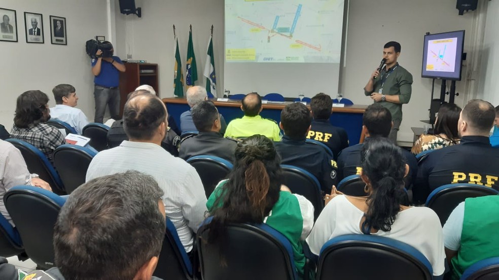 Dnit apresentou o cronograma de interdições e de execução das construções nesta quinta-feira (20), e anunciou o início da terceira etapa da obra — Foto: Sérgio Henrique Santos/Inter TV Cabugi